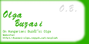 olga buzasi business card